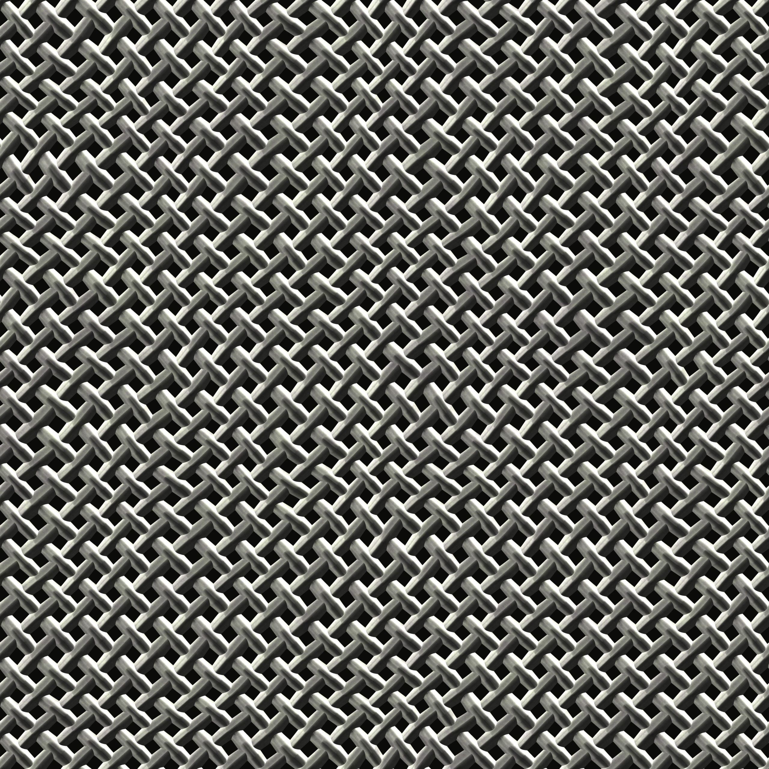 Steel wire mesh texture that tiles seamlessly as a pattern.
